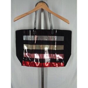 Victoria’s Secret Rainbow Sequin Tote Bag NEW